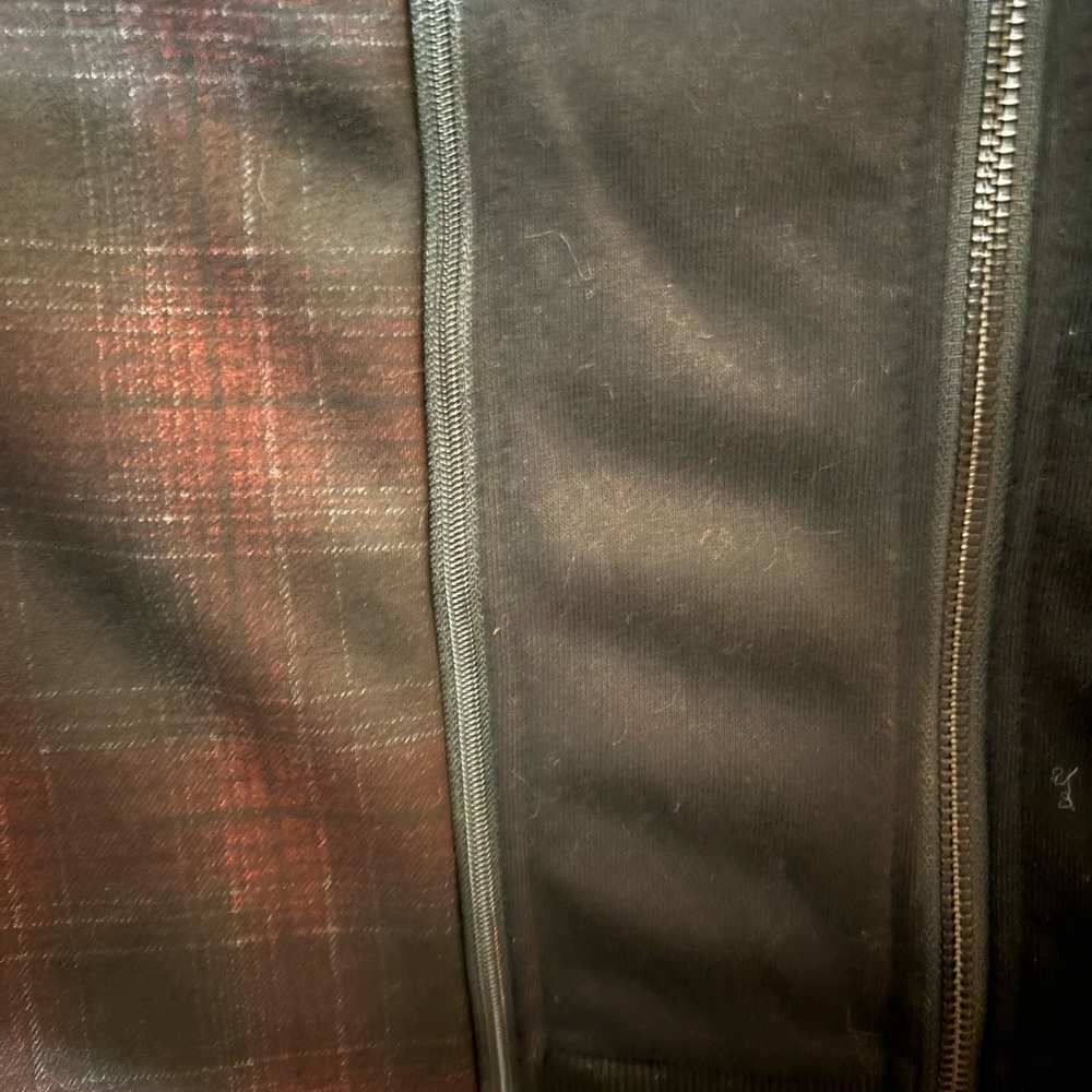 Liverpool Women's Burgundy Plaid Blazer with Hoodie - Picture 7 of 7